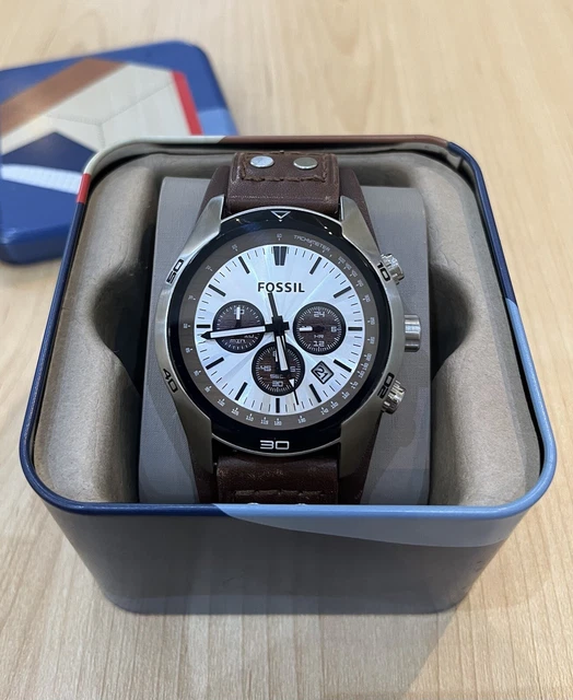 FOSSIL COACHMAN CHRONOGRAPH Cuff Leather Men's Watch CH2565 Great ...