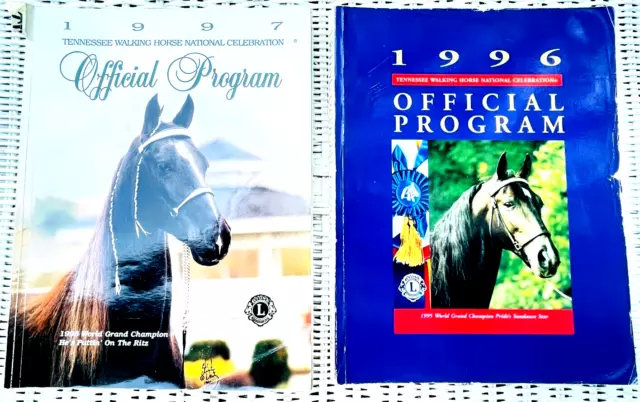 Shelbyville TENNESSEE WALKING HORSE 1996 & 1997 Souvenir Program Book 2 Books