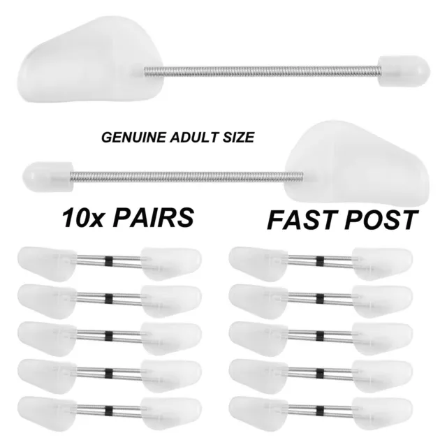 1x - 10x PAIRS OF SHOE TREE TREES MAINTAIN SHAPE SHOES FOOTWEAR PLASTIC WHITE UK