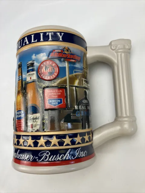 Budweiser Beer Stein "A LEGACY OF QUALITY" BUSCH FAMILY 2007 Collectible Mug