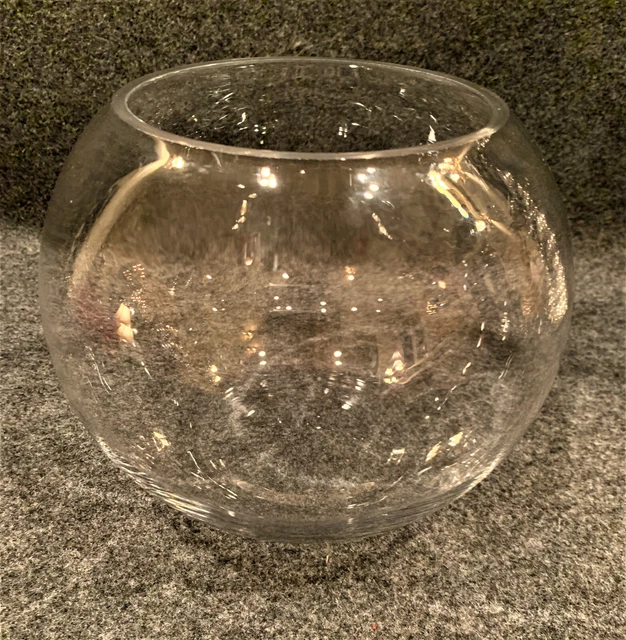 1/2 Gallon Thick Round Glass Gold Fish Betta Bowl 