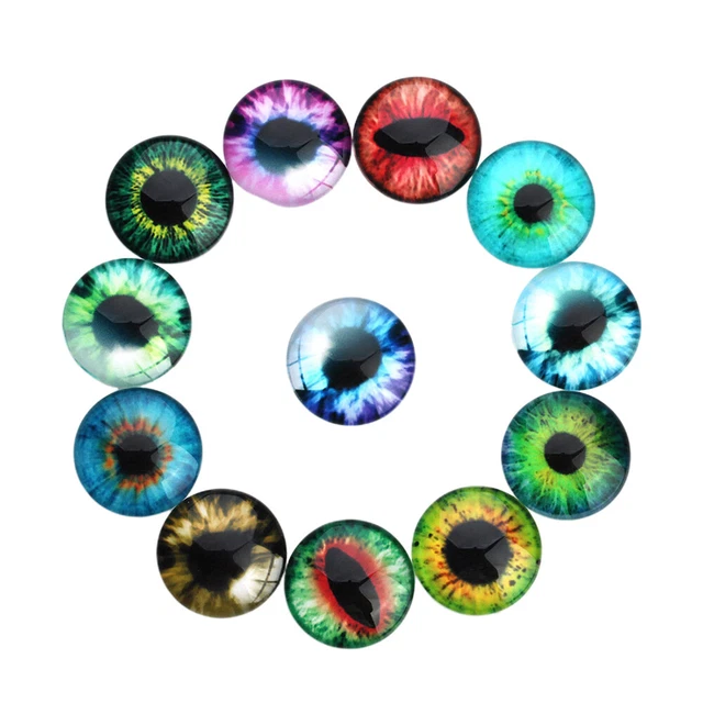 100 Pcs Photo Glass Cabochons DIY Crafts Eyeballs Diamond Dangle Earrings Baby 5