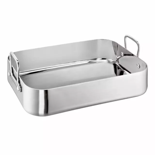 Schulte-Ufer Delicado Bratreine, Vierkant Bräter, Auflaufform, Edelstahl 35x25cm