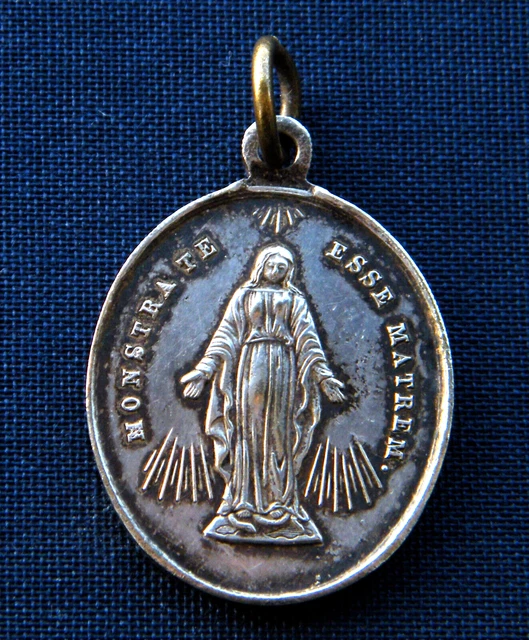 Médaille De La Vierge Marie De Lourdes En Acier – 4 Cm, Style Moderne Avec Roses, Bijou Chrétien
