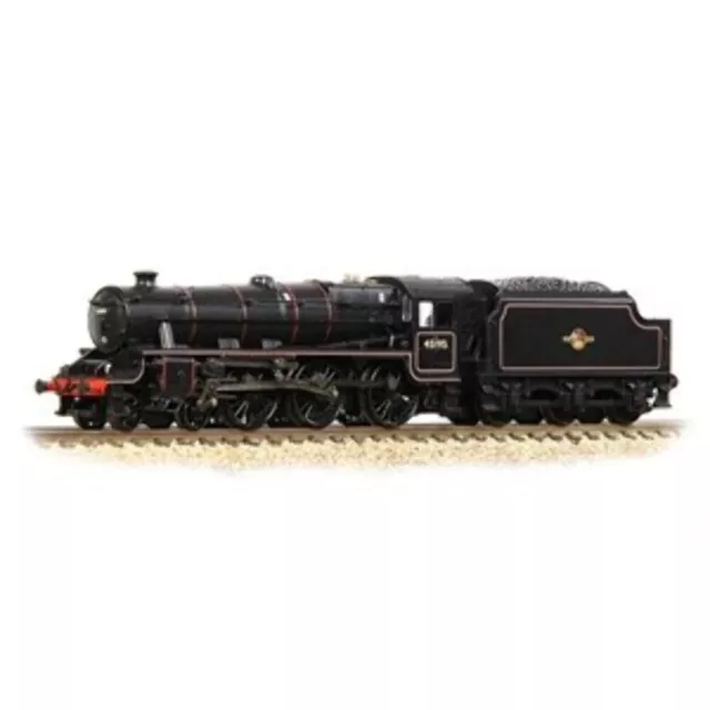 Graham Farish 372-137A LMS 5MT 'Black 5' with Welded Tender 45195 BR Lined Black