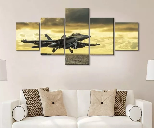 Aviation Airplane Jet flight 5 PC Canvas Print Poster HOME DECOR Wall Art Cuadro
