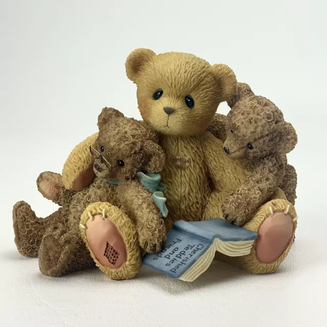 Cherished Teddies Caleb & Friends 661996 Retired Three Bears Hugging Figurine