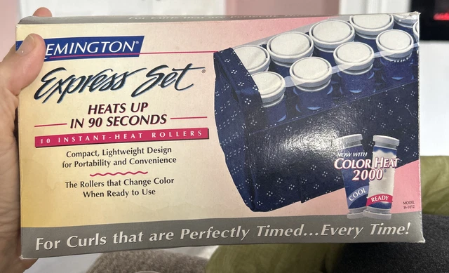 REMINGTON Travel Hot Rollers Hair Curlers Small Mini Set - Multiple Sizes &clips