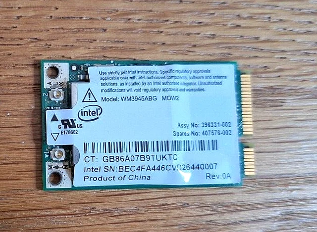 Carte Wi-Fi INTEL 4965AG_MM2 Pour Ordinateur Portable - Testée Et Fonctionnelle - Occasion En Bon état