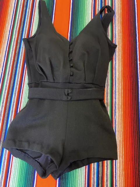 Vintage 50s/60s Womans Black Swimsuit by Catalina