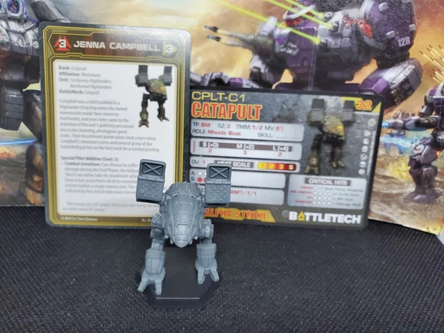 Battletech CGL Catapult with cards