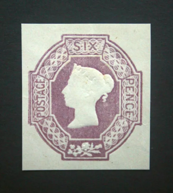 GB QV: Fine Mounted Mint Lilac Six Pence 6d | Embossed Postal Stationary | MM