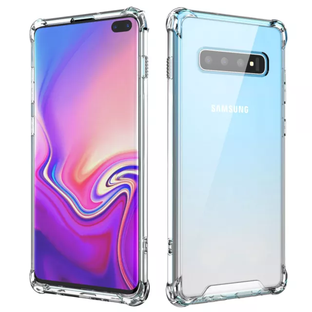 For Samsung Galaxy S10+ S9 S8Plus Note 8/9 A8 Clear Shockproof Bumper Case Cover