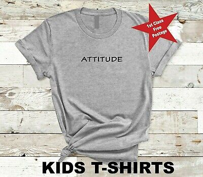 Atteggiamento-Kids T Shirt Unisex Moda Carino ragazze o ragazzi Adolescenti Sassy Tee Top
