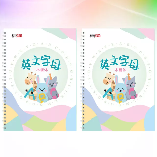 2 piezas práctica de escritura a mano libro de ranura inglesa para niños pequeños adultos