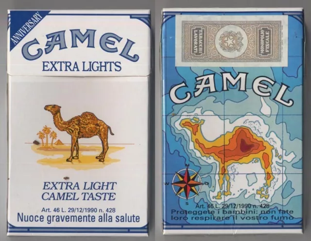 CAMEL EXTRA LIGHTS Italy empty pack ANNIVERSARY 1993 #11 Proteggete i