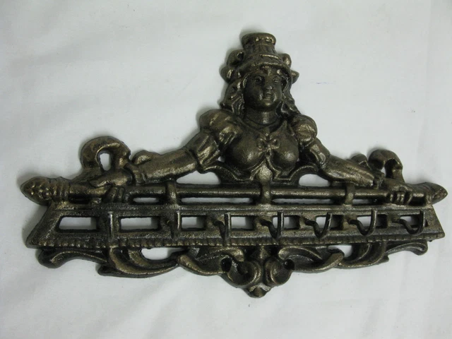 Vintage Hierro Fundido Tablero de Llaves 22CM Rústico en Estilo Antiguo Moderno 2