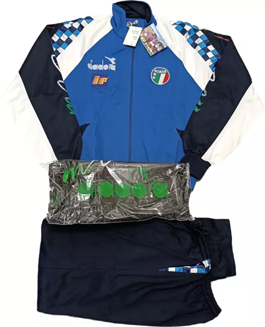 tuta giacca Italia 1990 World Cup felpa Diadora Baggio IP tracksuit track top L