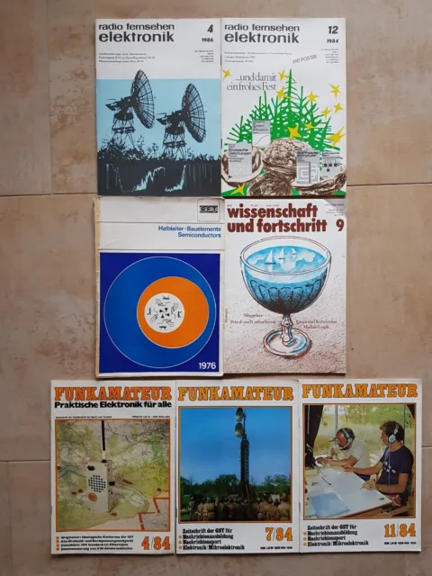 Elektronik-Zeitschriften  aus der DDR, Funkamateur, Radio u. Fernsehen