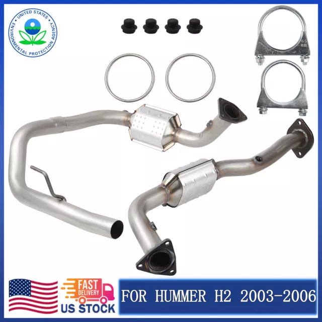 New Catalytic Converter Set for 03-06 Hummer H2 Left and Right Sides