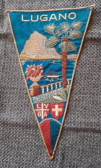 Lugano Vintage Silk pennant 24cms Long