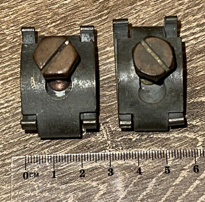 2 x COPPER 1 BOLT GROUND CONNECTOR Grounding Connectors 22mm 25mm Width