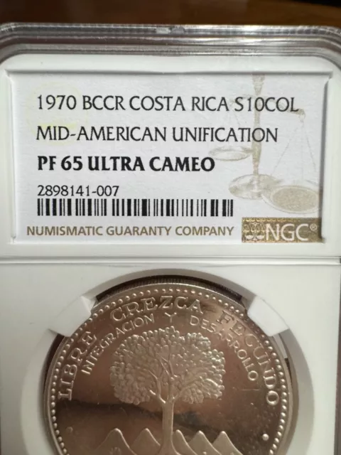 Coin, Costa Rica, 10 Colones, 1970