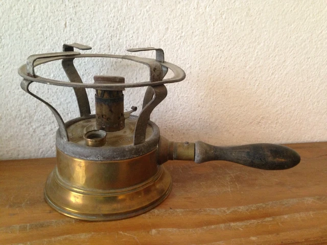 Ancien Réchaud à Alcool Pigeon Inexplosible N°1 – Laiton Vintage – Design 1940-1960