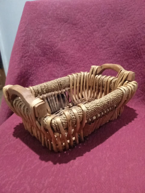 PANIER TRESSÉ EN Osier De Courses Imitation Rotin Rangement Pour Salle PANIER TRESSÉ EN Osier De Courses Imitation Rotin Rangement Pour Salle
