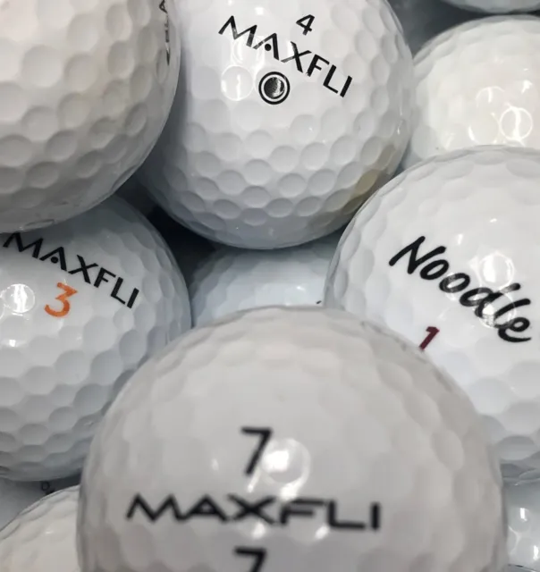 50 Golfbälle Maxfli Noodle Mix Aaaa/Aaa Lakeballs