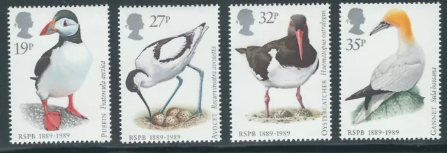 GB 1989 RSPB Royal Society Protection Birds (Puffin, Avocet,Gannet)set of 4  MUH