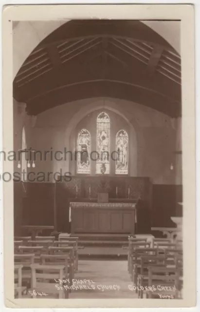 Lady Chapel, St. Michaels Church Golders Green, London RP Postcard B780