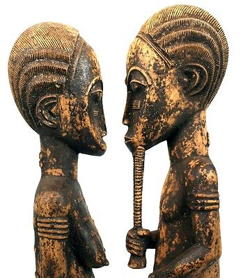 Art Africain Premier - Couple Baoulé - Côte d'Ivoire - Baule Items - 53 Cms +++