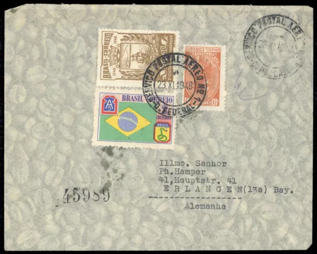 1945, Brasilien, 681, 729 u.a., Brief - 2718243