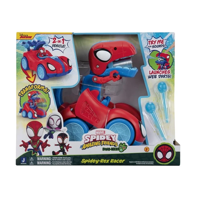 SPIDEY AND HIS Amazing Friends Spidey-Rex Racer Véhicule 8 Pouces Sons ...