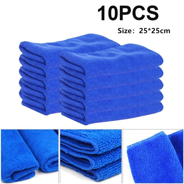 Lint Free Microfiber Cleaning Towel for Car and Home Pack of 10 (68 characters)