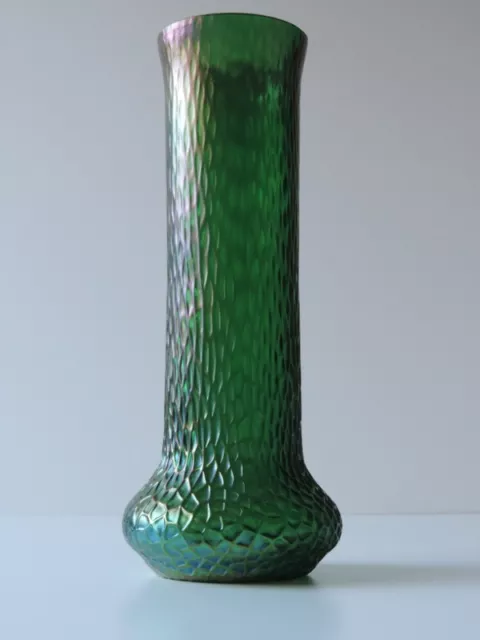 GROßE JUGENDSTIL VASE WAHRSCHEINLICH PALLME & KÖNIG GLAS IRISIEREND 3