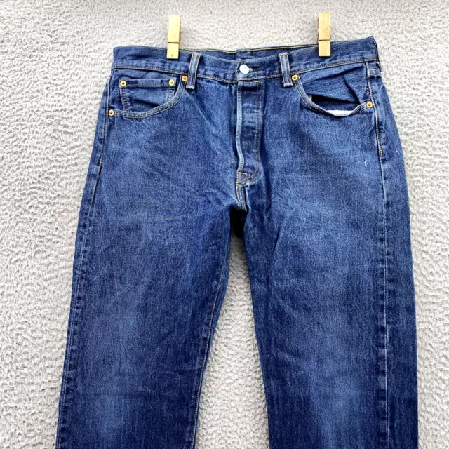LEVIS XX 501 Jeans 34x34* Dark Button Fly Classic Straight Denim Pants ...