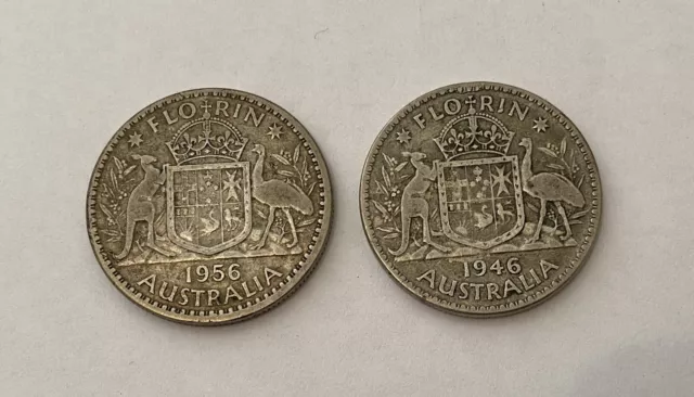 1946 & 1956 Florin Australia #307