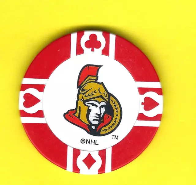 NHL OTTAWA SENATORS POKER CHIP !  hockey puck rink ice skate