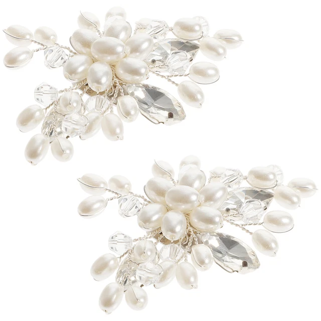 4-tlg Schuhclips Set Silber - Strass Schmuck Für High Heels