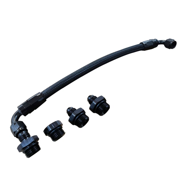 6AN -8ORB Fuel Rail Manifold Crossover Kit Fast Ls1 Ls3 Ls6 Lm7 Ls7 Black 1PCS