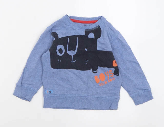 Felpa pullover blu NEXT per ragazzo taglia 2-3 anni pullover