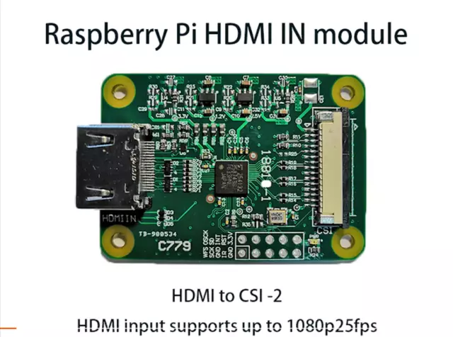 HDMI to CSI-2 Adapter Board HDMI IN input up to 1080p25fps For  Raspberry Pi