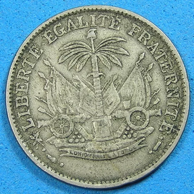 1904 Haiti 5 Centimes Coin, KM-52 2