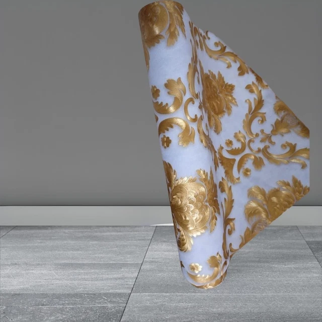 Papier peint doré Kintsugi - Décor mural élégant et durable