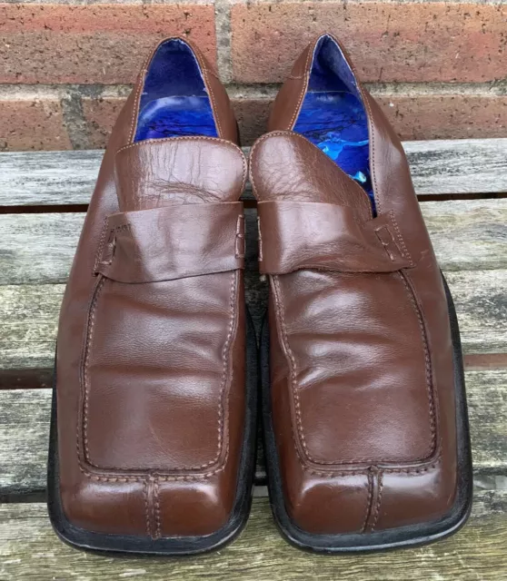 Scarpe in pelle marroni Ted Baker da uomo vintage taglia ukk11