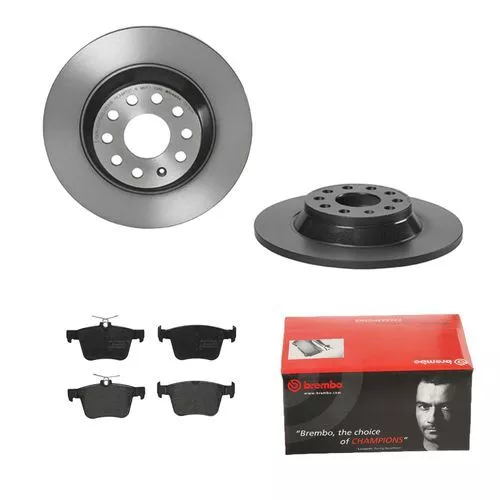 BREMBO BREMSSCHEIBEN Ø300mm + BREMSBELÄGE HINTEN FÜR VW GOLF 7 PASSAT 3G TOURAN