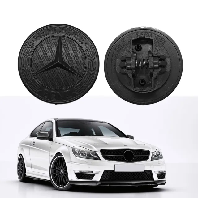 57mm Emblème de étoile tout noir pour capot avant A0008171701 pour Mercedes Benz