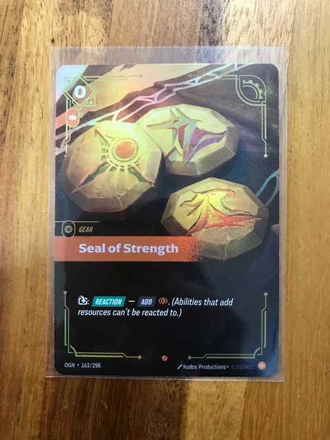 RIFTBOUND: LEAGUE OF Legends TCG English GEAR-Seal of Strength-Epic 163 ...